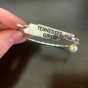 Silver Tennessee state bracelet